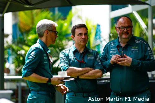 aston martin mike krack dan fallows tom mccullough grand prix miami 2023