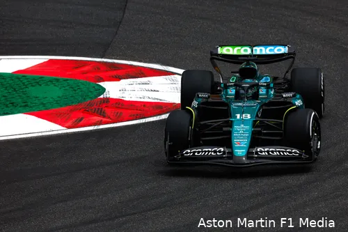 Geen lofzang voor Stroll dit weekend. (Foto: Aston Martin F1 Media)