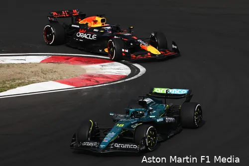 lance stroll aston martin max verstappen red bull racing zondag gp china 2025