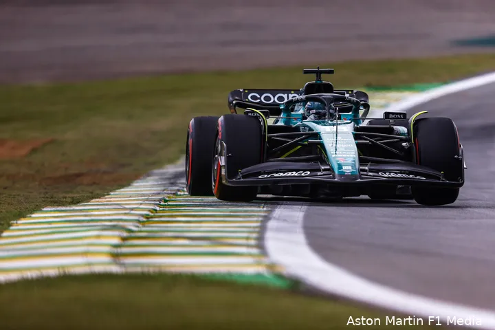 Lance Stroll tijdens de kwalificatop op het Autódromo José Carlos Pace, GP São Paulo 2023, Brazilië