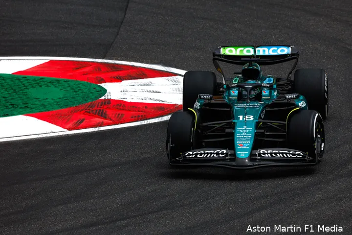 Geen lofzang voor Stroll dit weekend. (Foto: Aston Martin F1 Media)