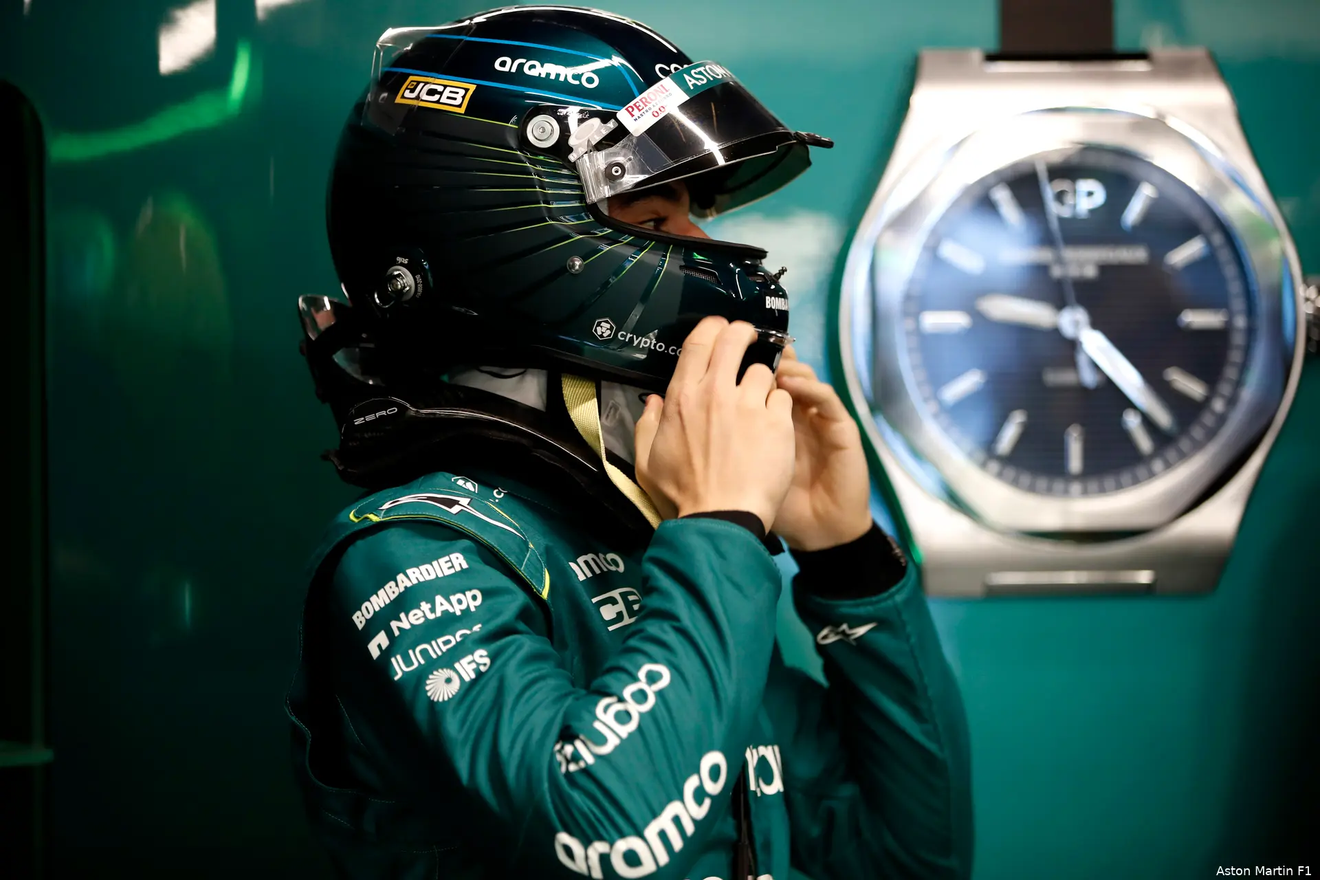 Lance Stroll AMR22 Aston Martin Test Barcelona