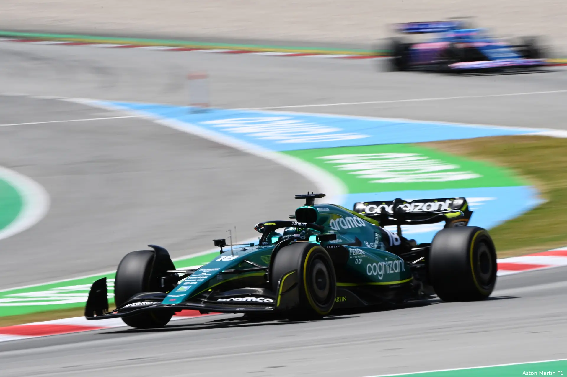 Lance Stroll Aston Martin GP Spanje