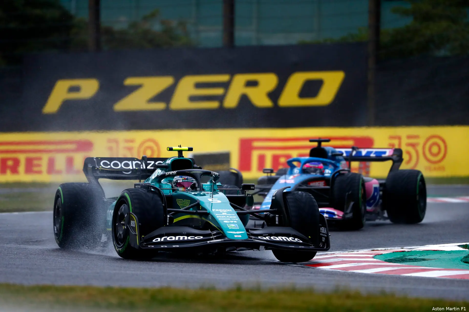 Sebastian Vettel Fernando Alonso AMR22 A522 Aston Martin Alpine F1 GP Japan 2022