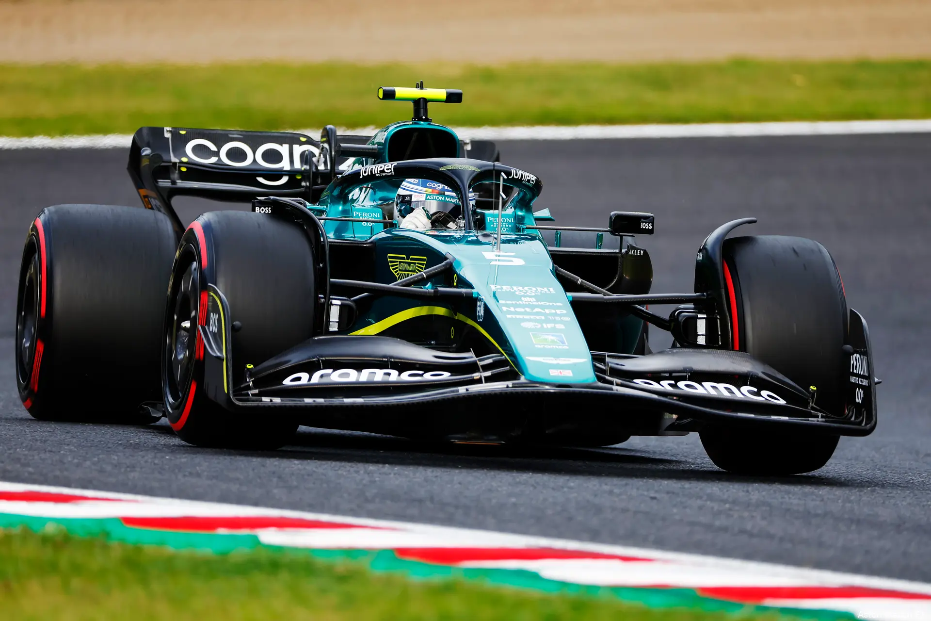 Vettel rijdend kwalificatie Japan 2022