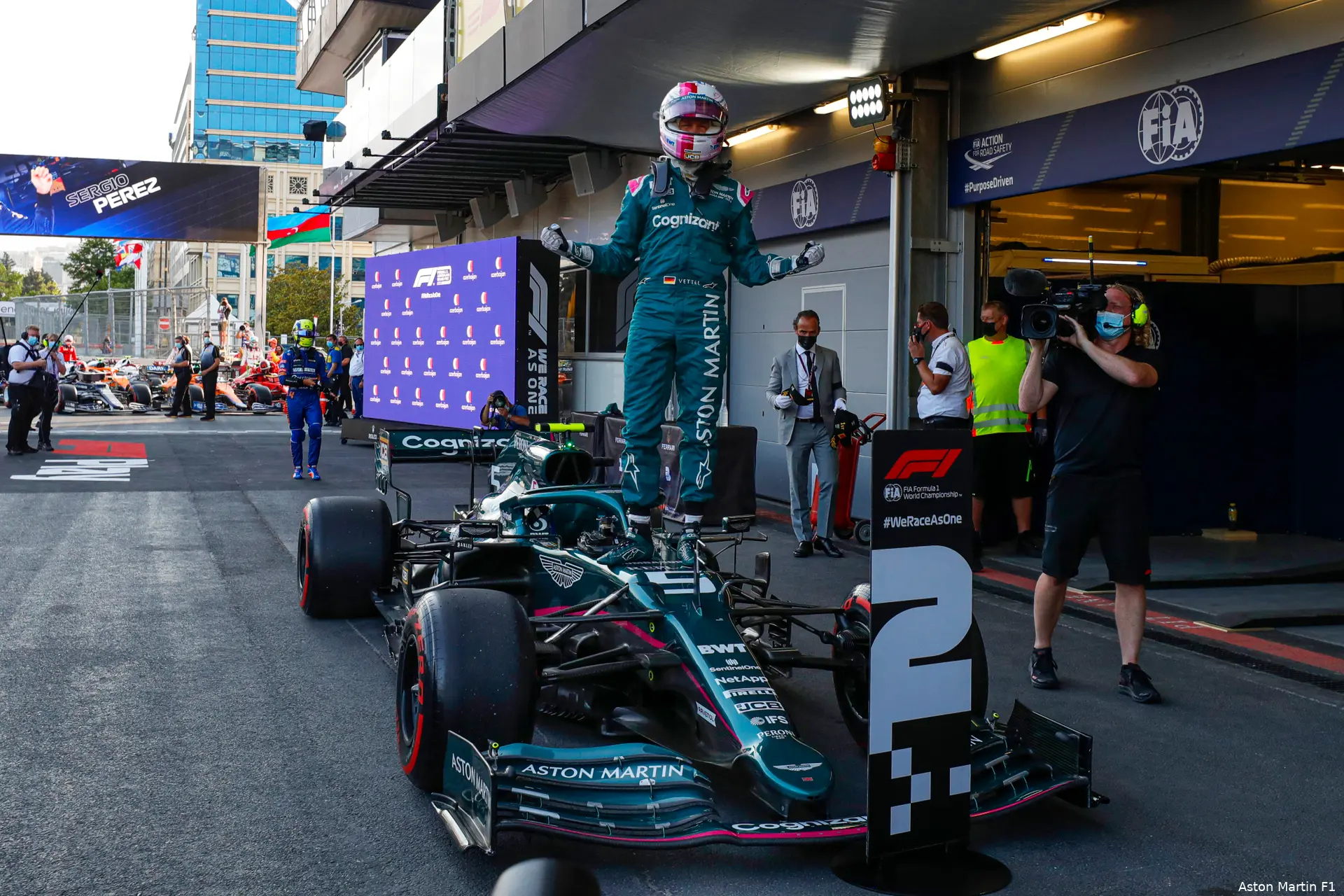 Sebastian Vettel Aston Martin GP Azerbeidzjan Baku 2021