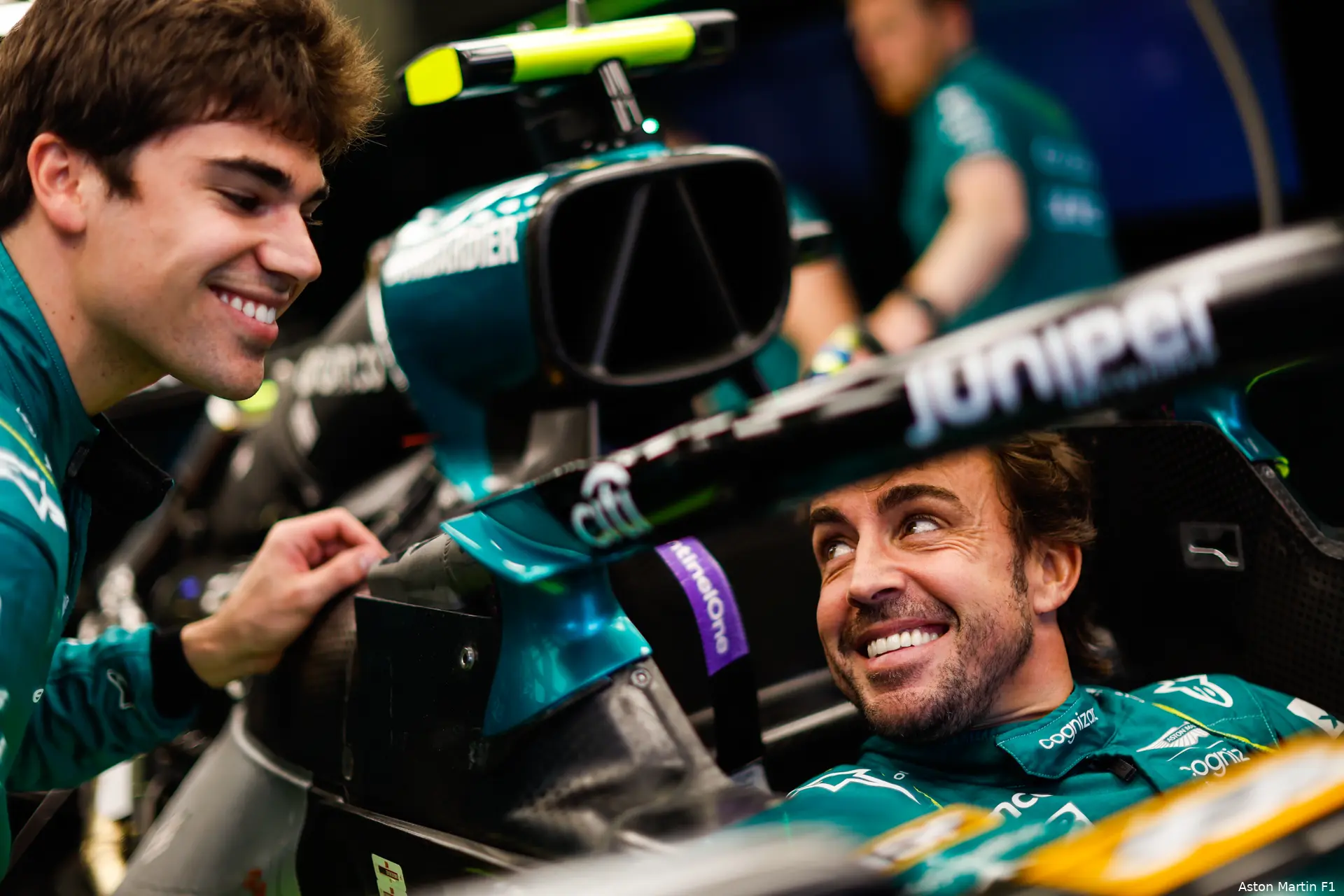lance stroll fernando alonso amr23 aston martin f1 gp azerbeidzjan 2023