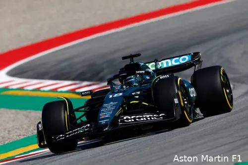 Stroll had een zaterdag vol frustratie. (Foto: Aston Martin F1)