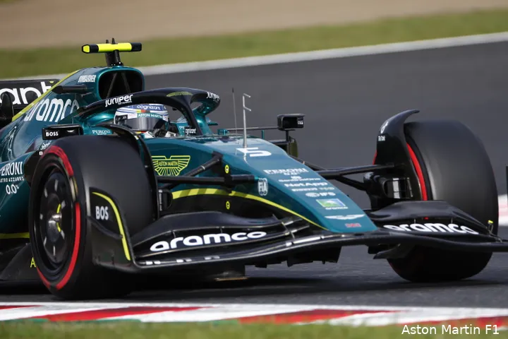 Sebastian Vettel tijdens de kwalificatie op Suzuka, Grand Prix van Japan, 2022 (Foto: Aston Martin F1 Media)