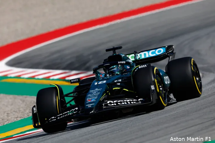Stroll had een zaterdag vol frustratie. (Foto: Aston Martin F1)