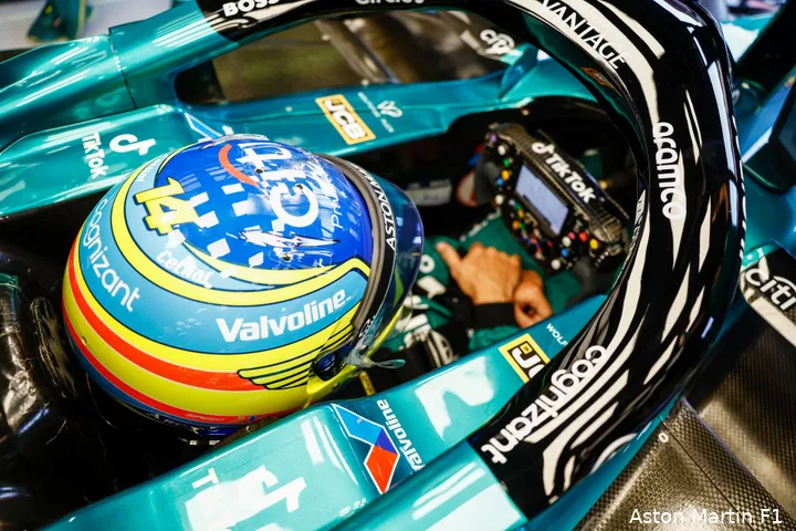 fernando alonso belgie aston martin zaterdag