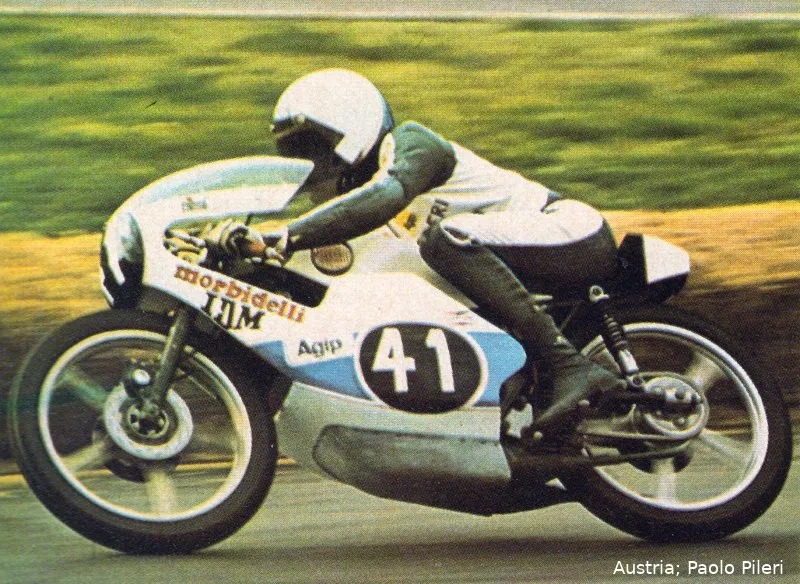 paolo pileri morbidelli 125 gp nazioni 1975 imola