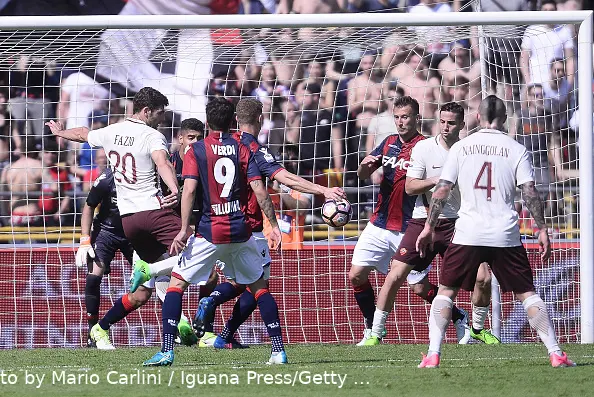 fazio gol bologna roma