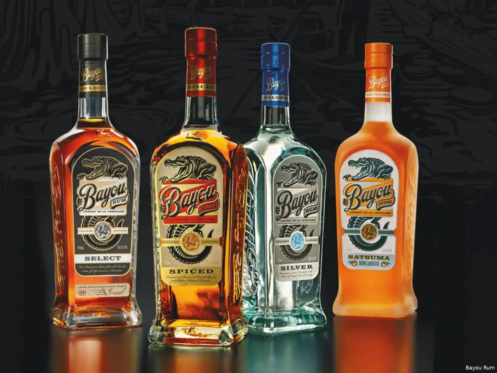 Bayou Rum bottles
