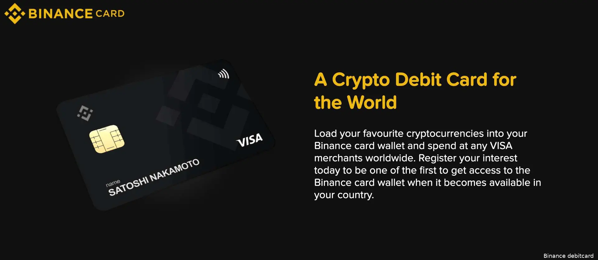 binance kaart