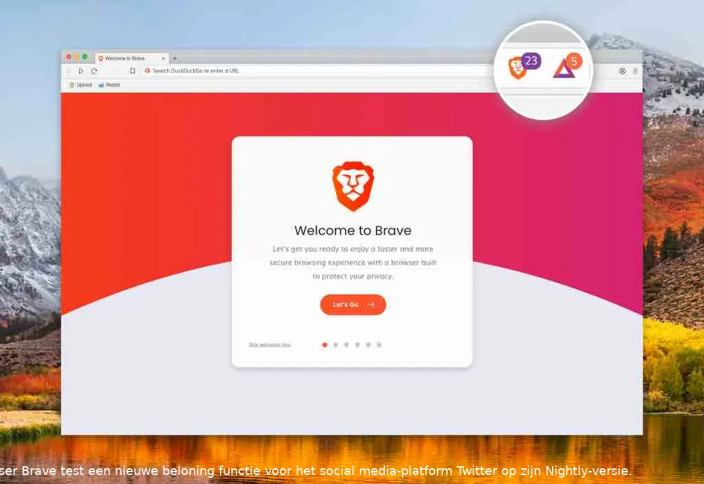 brave browser test crypto beloningen voor twitter gebruikers cryptobenelux