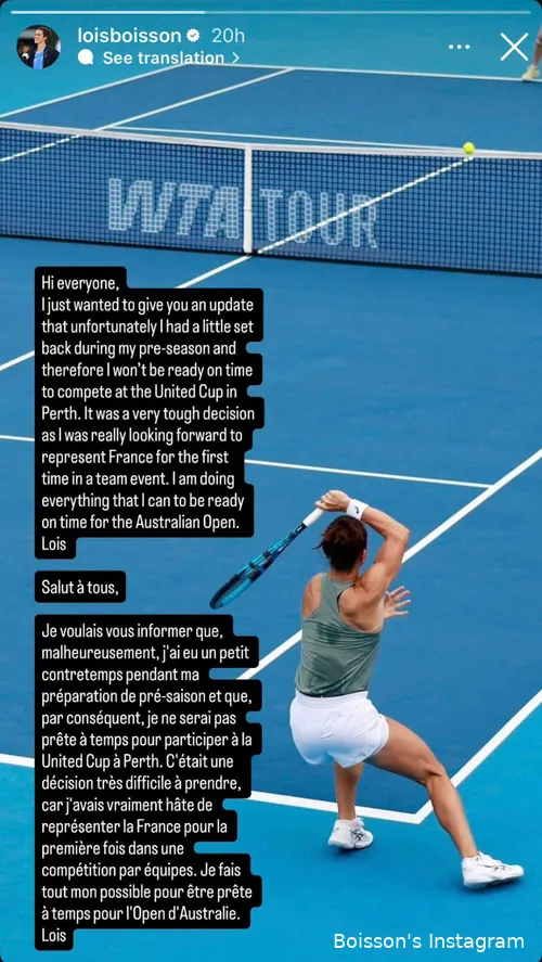 Boisson's Instagram, screenshot