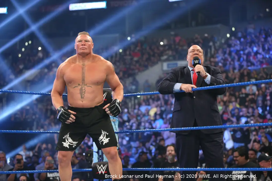 Brock Lesnar und Paul Heyman - (c) 2020 WWE. All Rights Reserved.