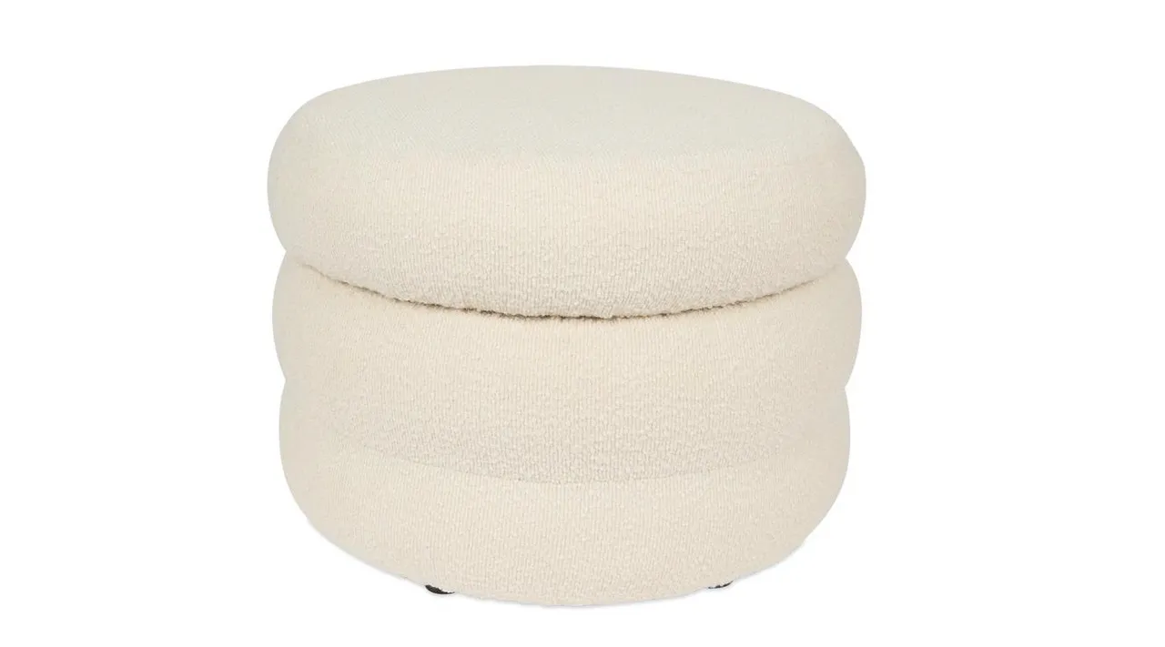 Luxe poef curvy wit – €39,95