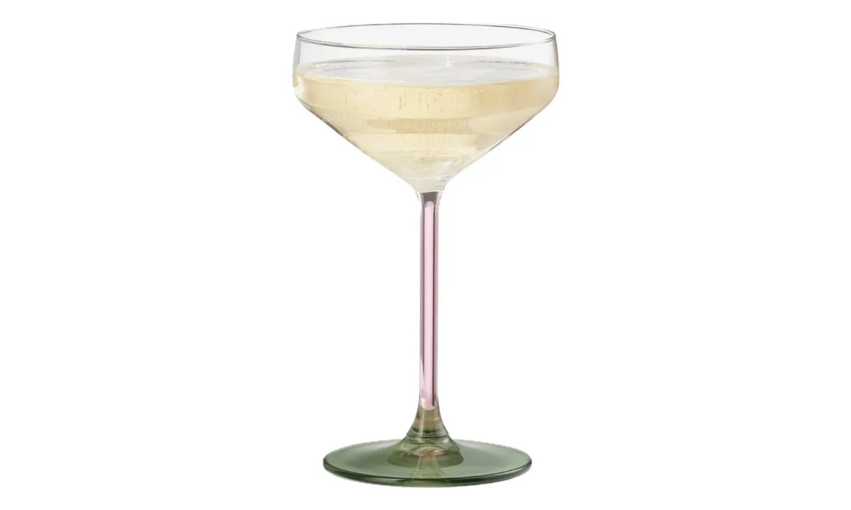 Coupe 285 ml Tafelgenoten groen met roze - €4,95