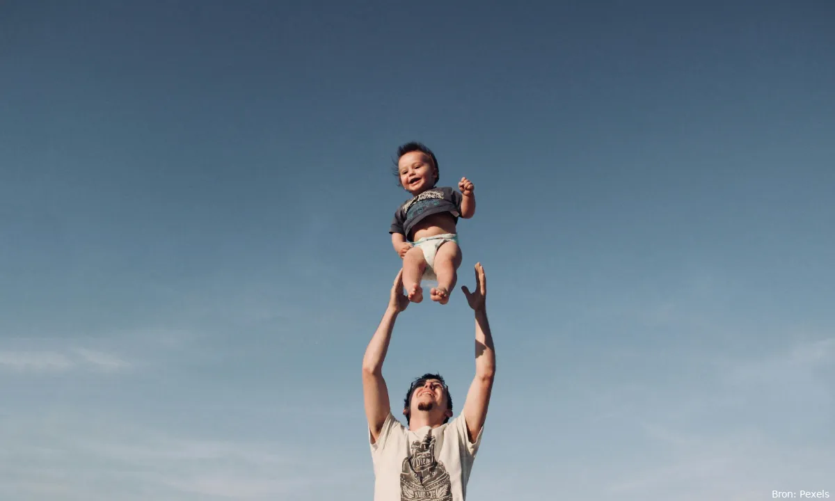 man met kinderen