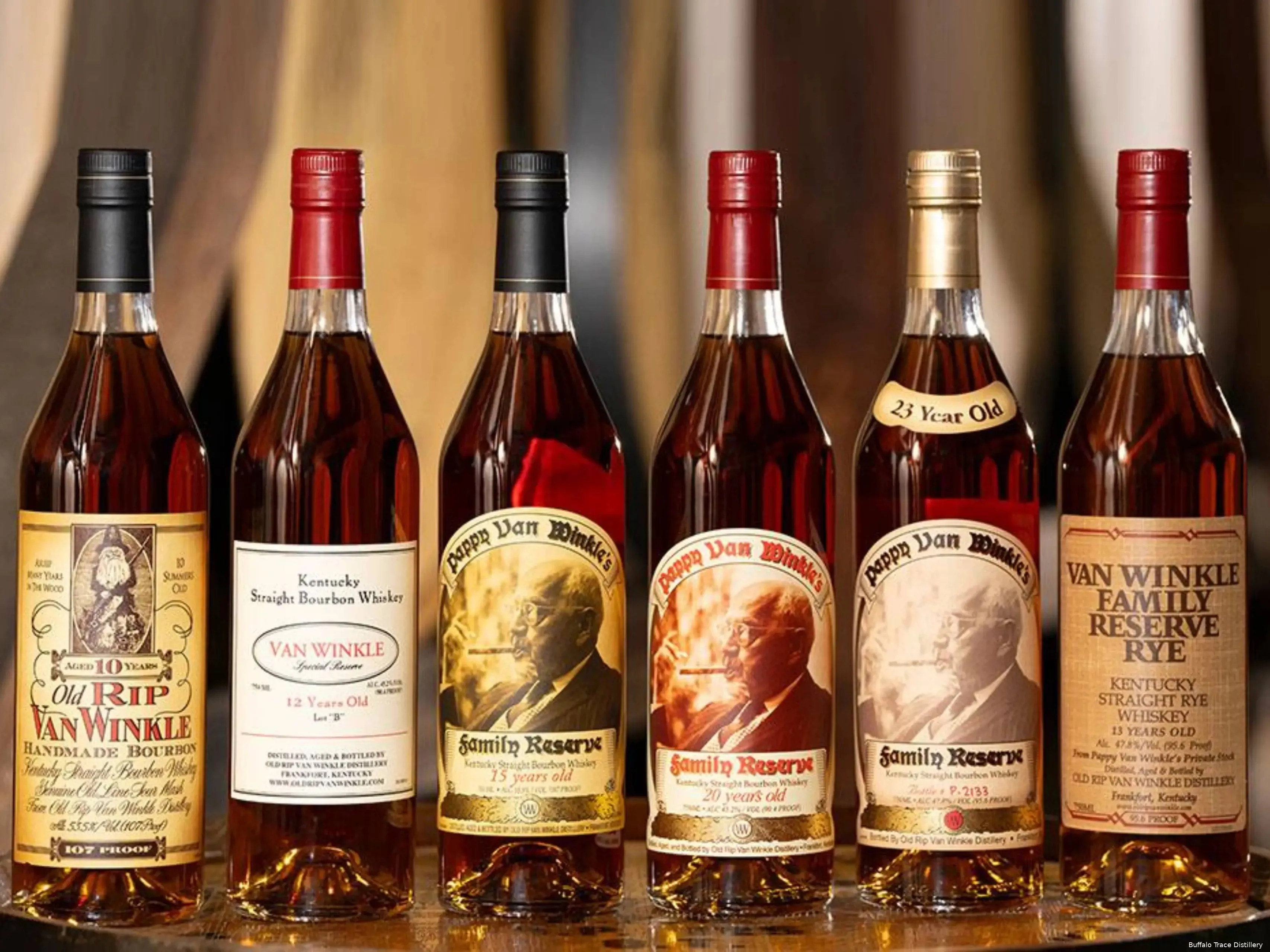 Pappy van Winkle 2025 COllection whiskeys