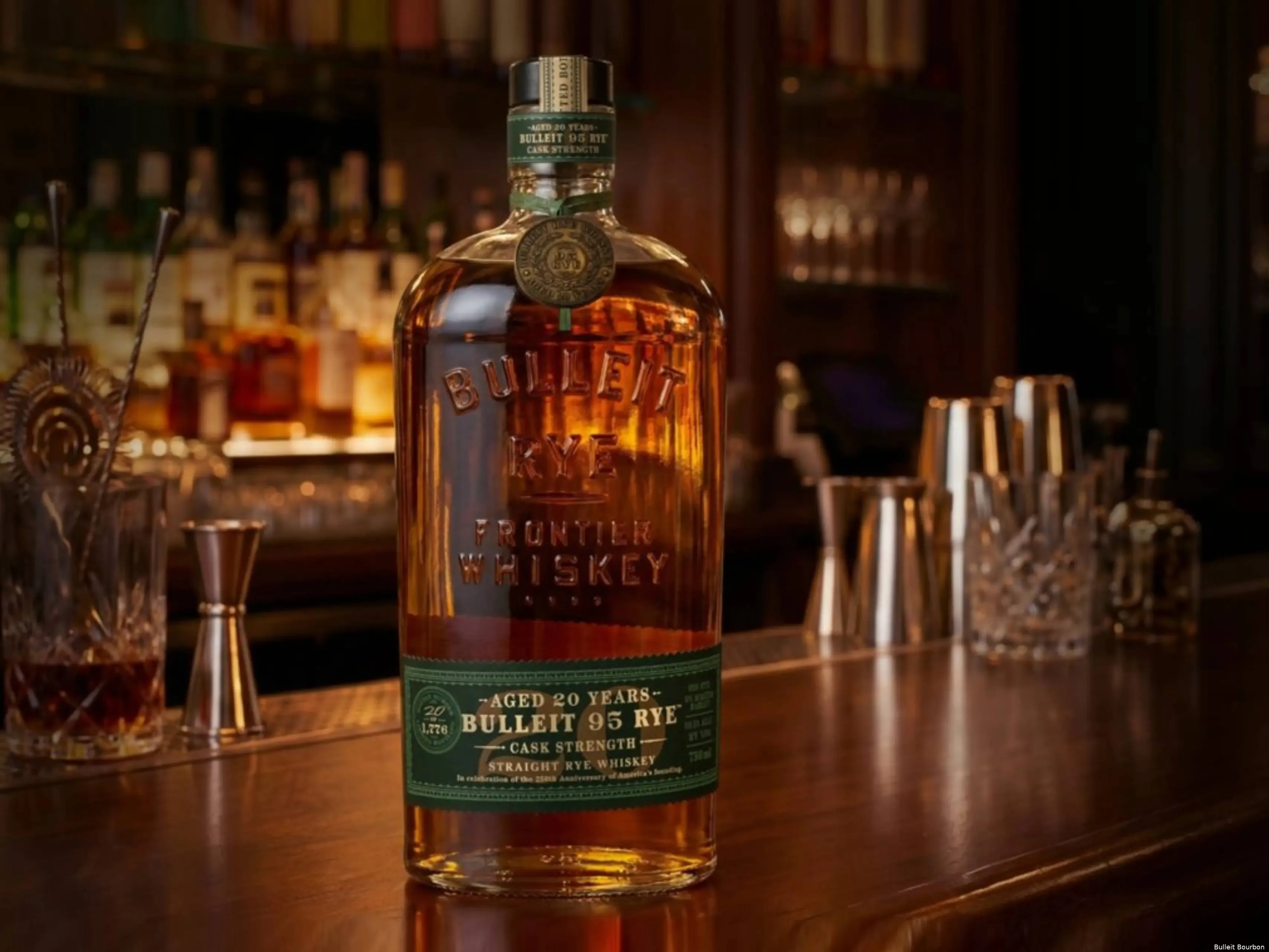 Bulleit 20 year old rye whiskey
