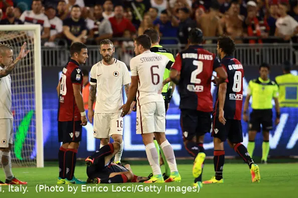 de rossi strootman cagliari roma