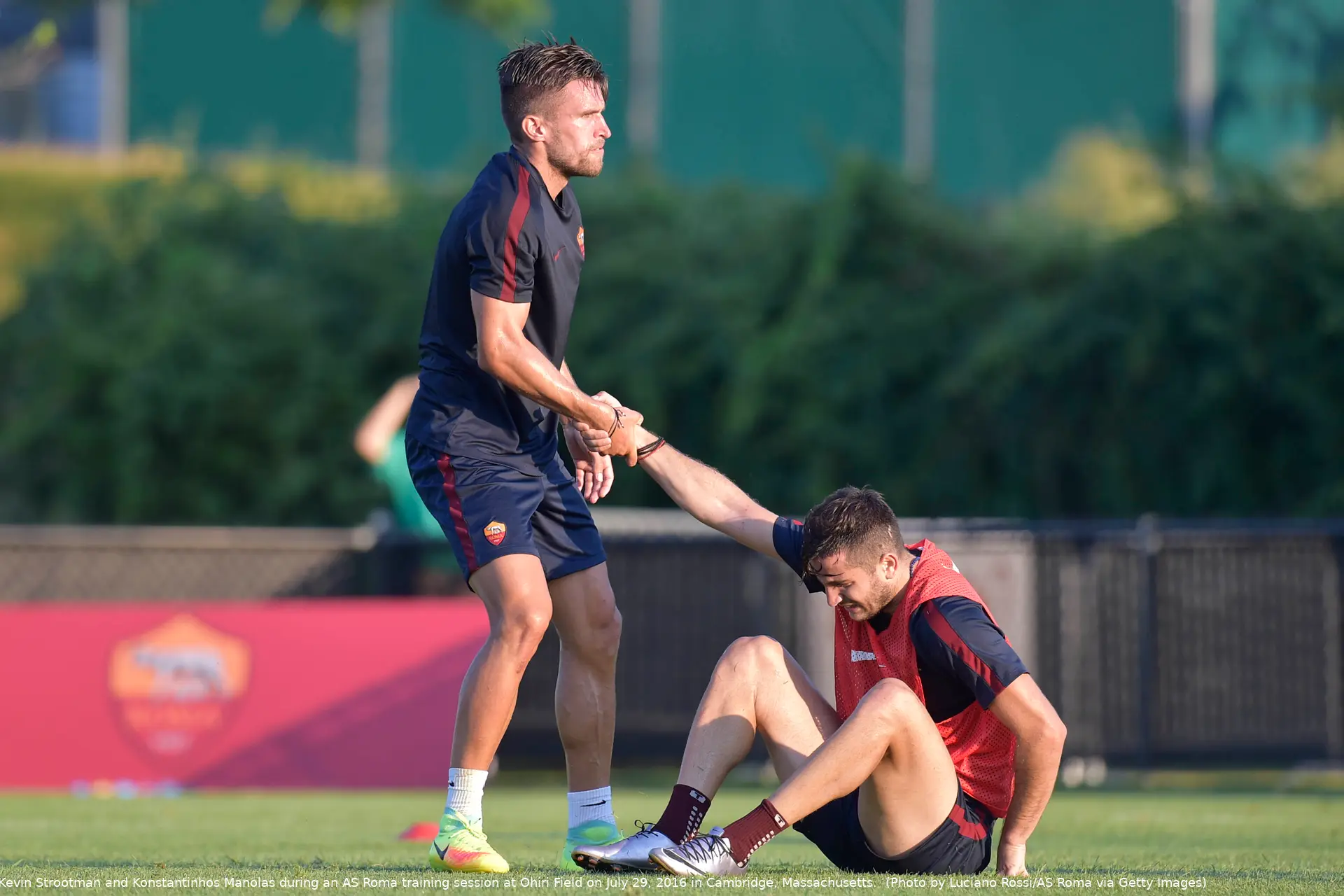 boston allenamento strootman manolas