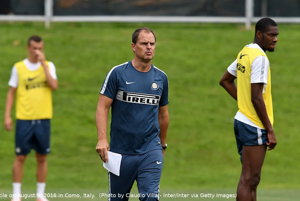 de boer allenamento inter