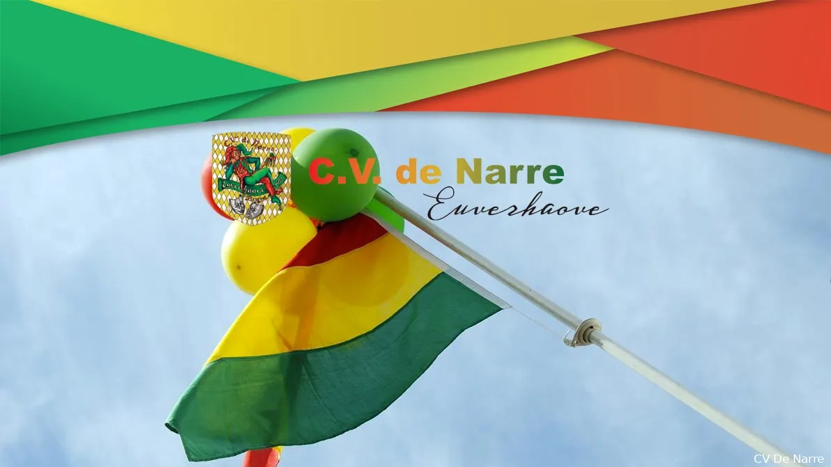 cv de narre euverhaove carnavalsdriekleu rood geel groen vlag