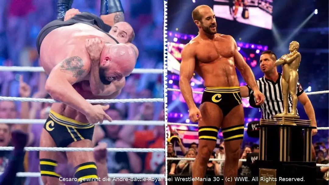 Cesaro gewinnt die Andre-Battle-Royal bei WrestleMania 30 - (c) WWE. All Rights Reserved.