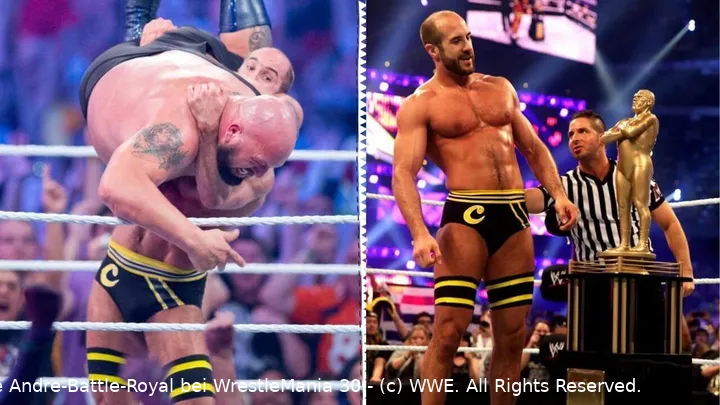 Cesaro gewinnt die Andre-Battle-Royal bei WrestleMania 30 - (c) WWE. All Rights Reserved.