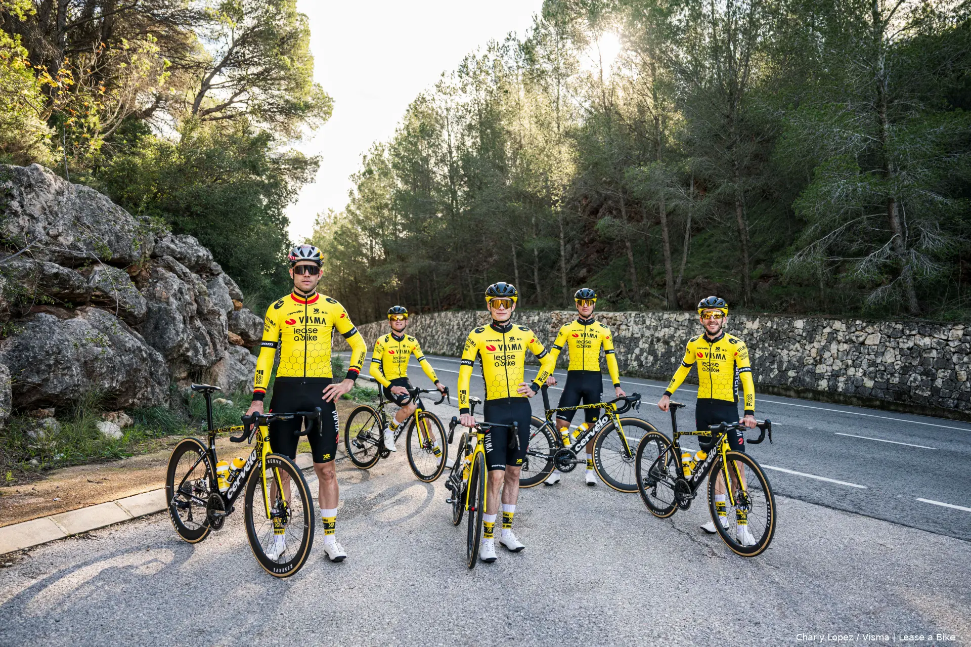 visma lease a bike van aert vingegaard kuss kooij yates