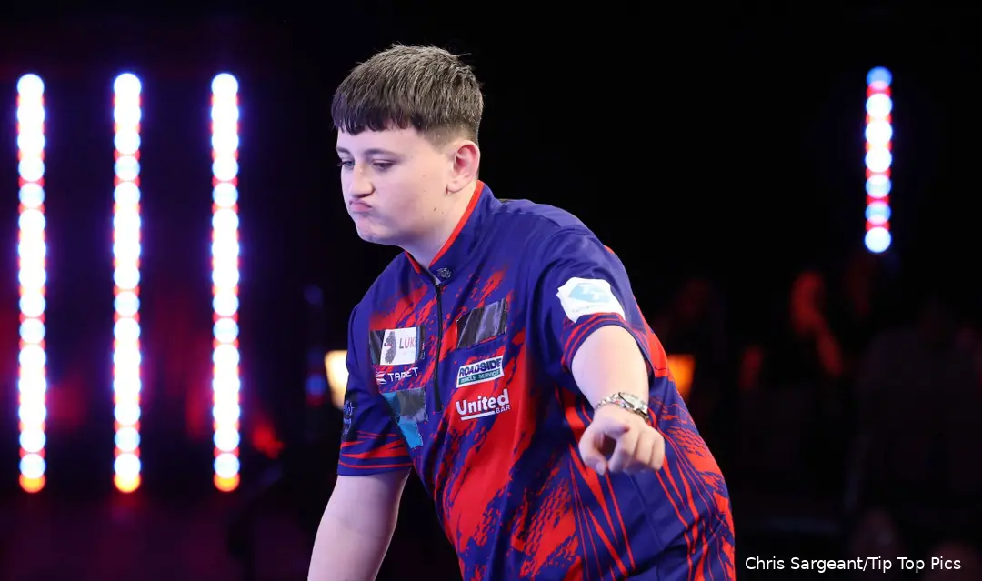 No fear: Scottish 15-year-old Mitchell Lawrie could conquer the darting world.