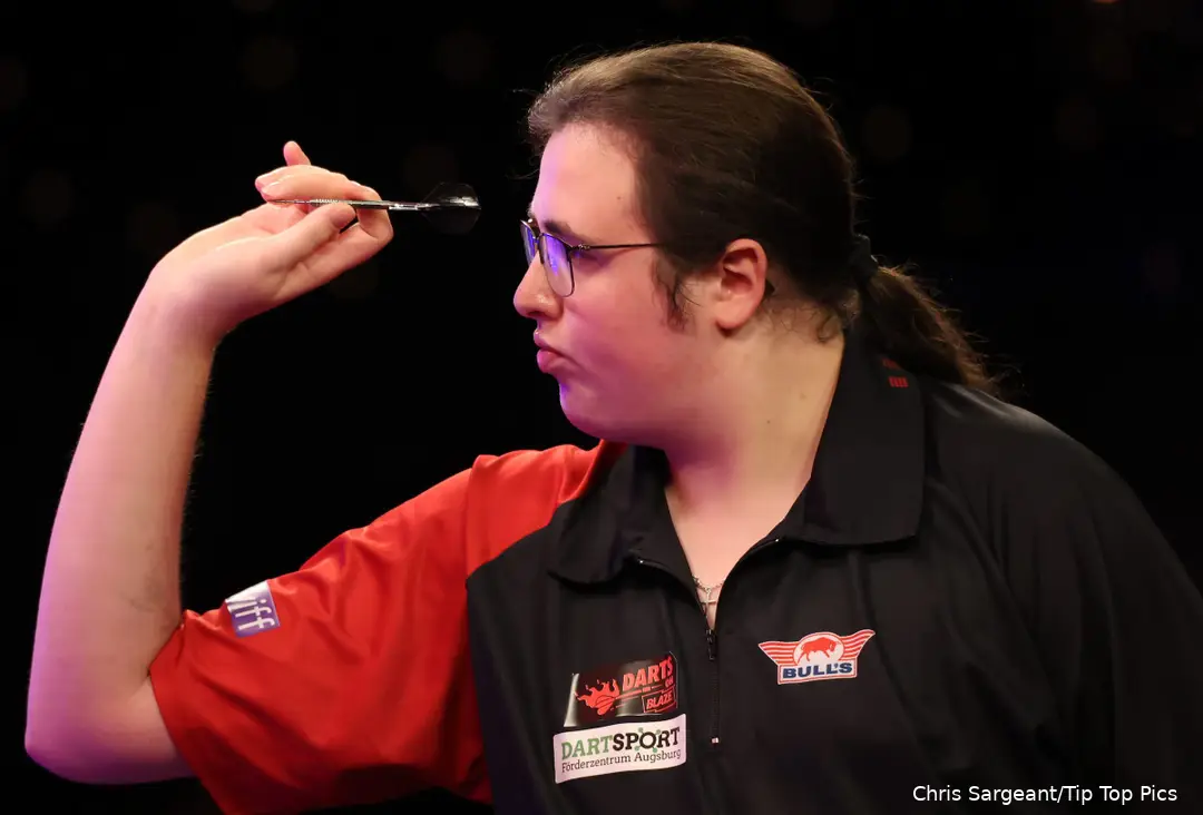 Liam Maendl-Lawrence throwing a dart