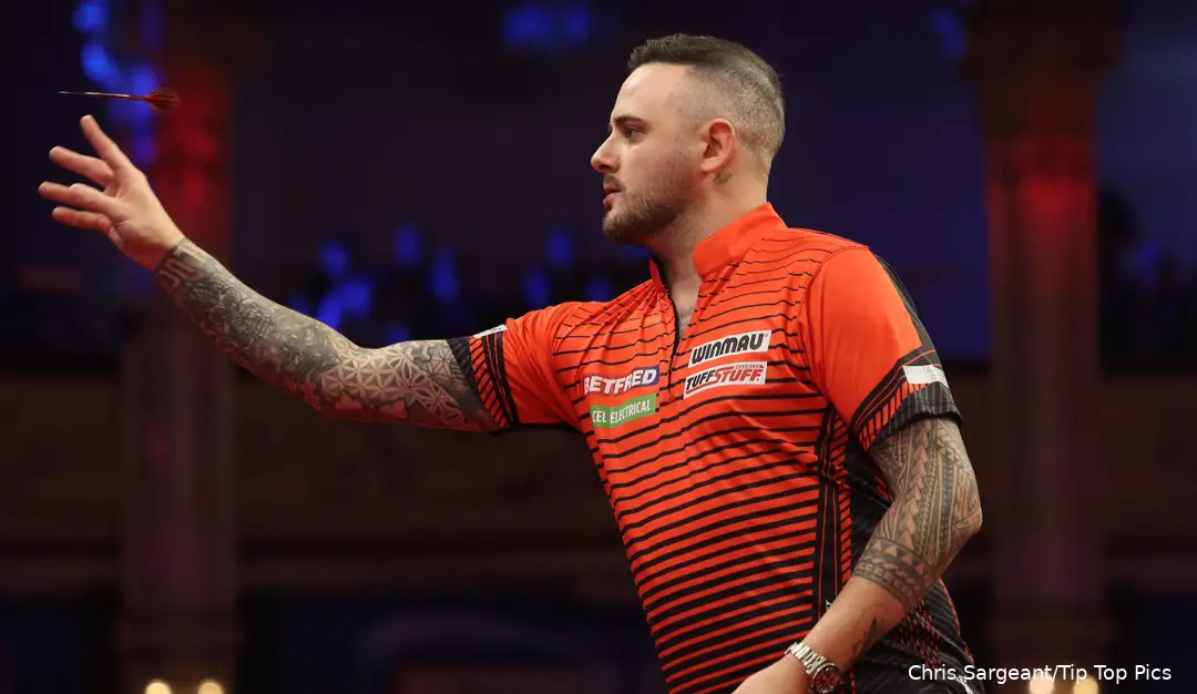 Joe Cullen in actie op de World Matchplay