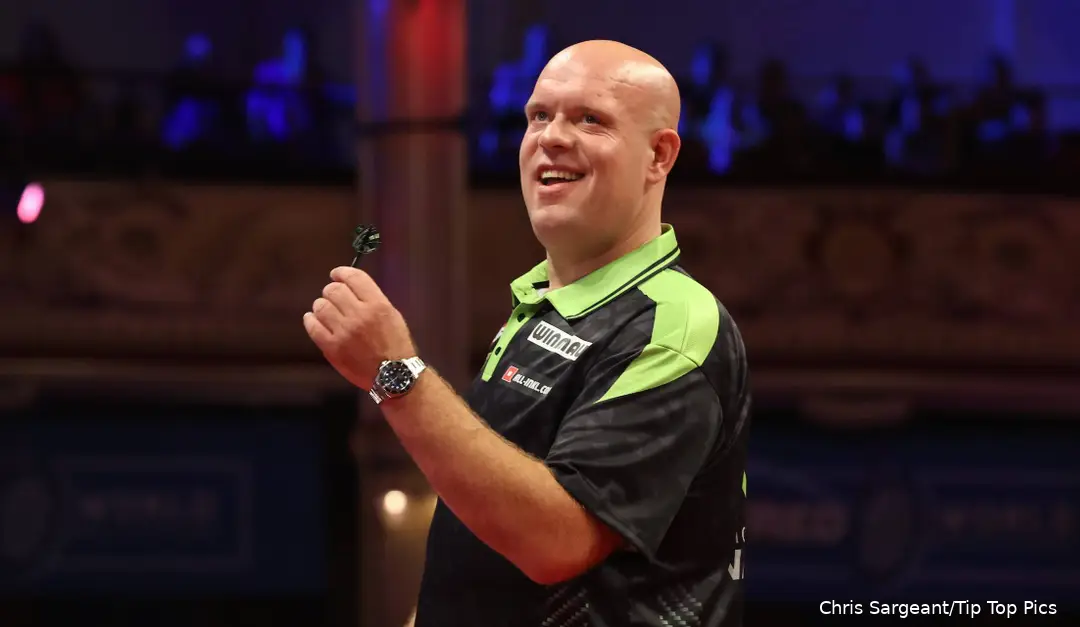 Michael van Gerwen staat momenteel derde op de wereldranglijst