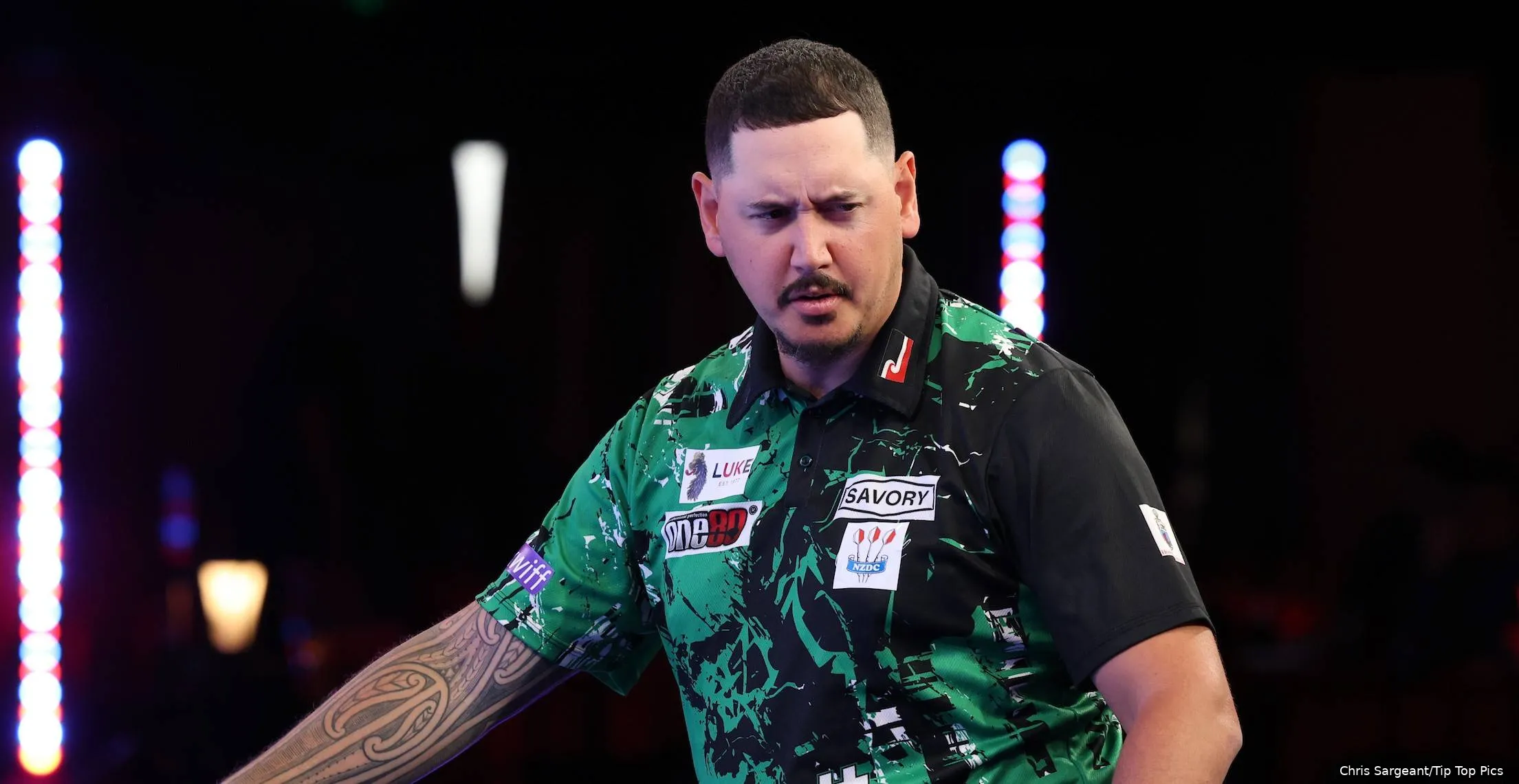 Ben Robb en route to beating Neil Duff at Lakeside