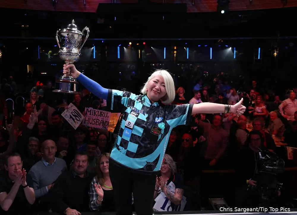 Mikuru Suzuki has won two BDO World Championships in her career and celebrated her second at the Indigo at the O2.