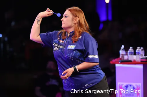 Lorraine Hyde is one win away from picking up a WDF title on home soil