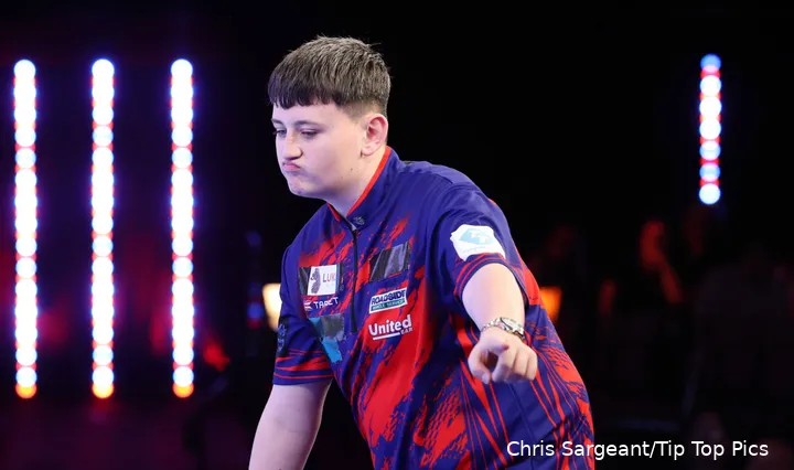 No fear: Scottish 15-year-old Mitchell Lawrie could conquer the darting world.