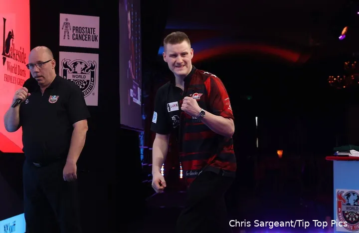 Germany’s most touted darts prospect celebrates his European Tour debut: Florian Preis