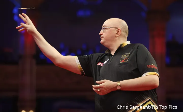 Andrew Gilding in actie
