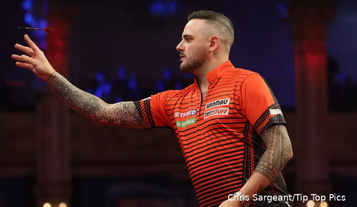 Joe Cullen in actie op de World Matchplay