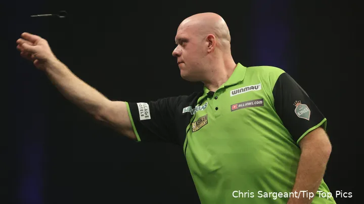 Michael van Gerwen in actie