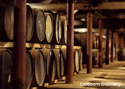 Coleburn Distillery whisky casks