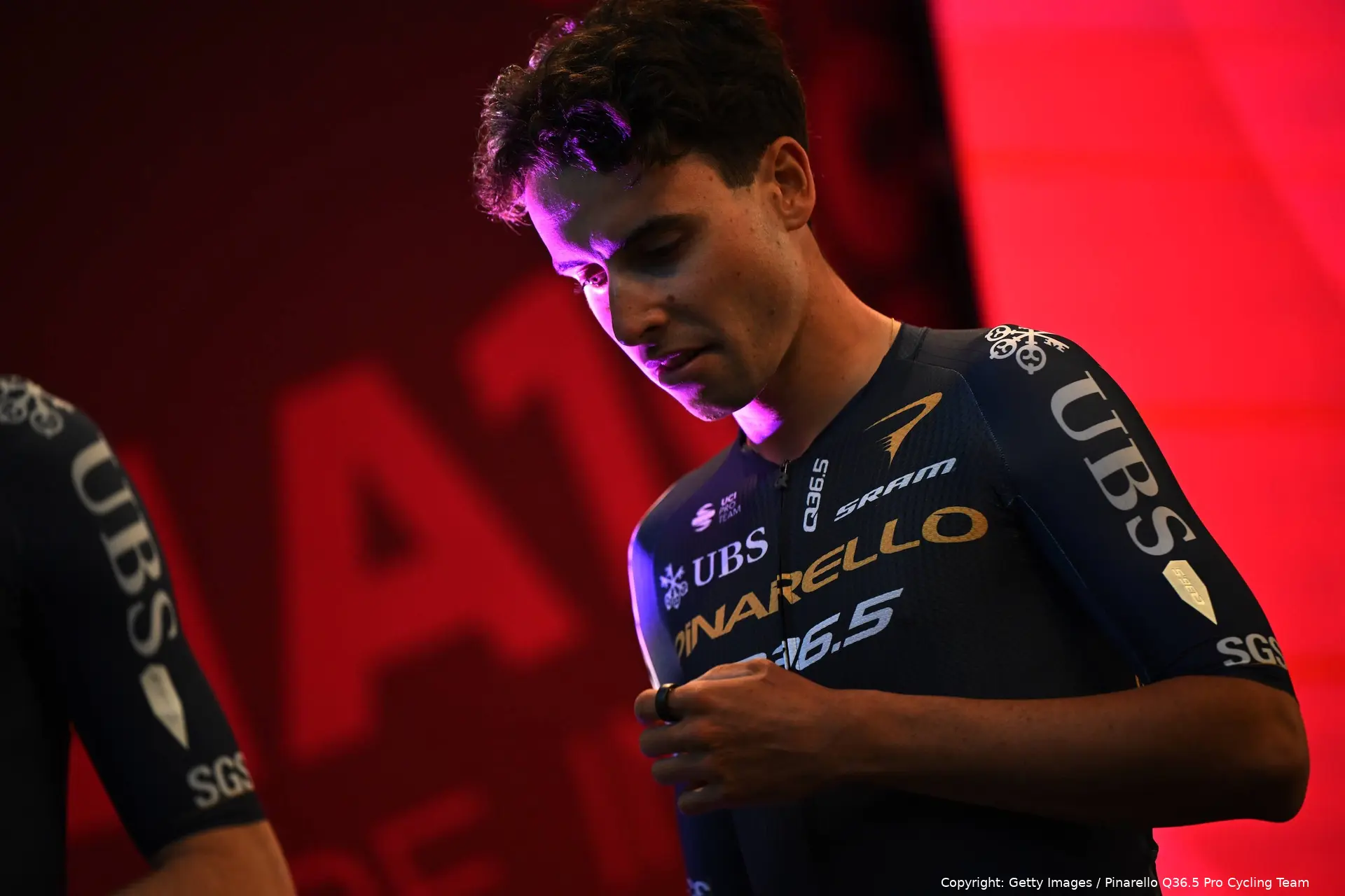 Fabio Christen at the 2026 Giro d'Italia team presentation