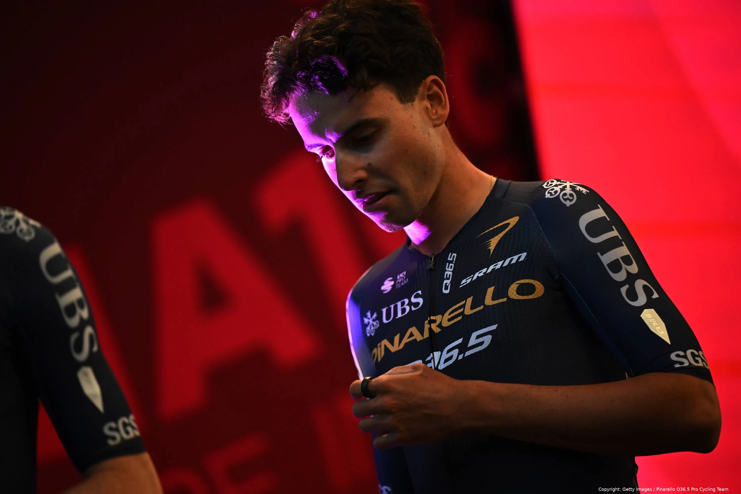 Fabio Christen at the 2026 Giro d'Italia team presentation