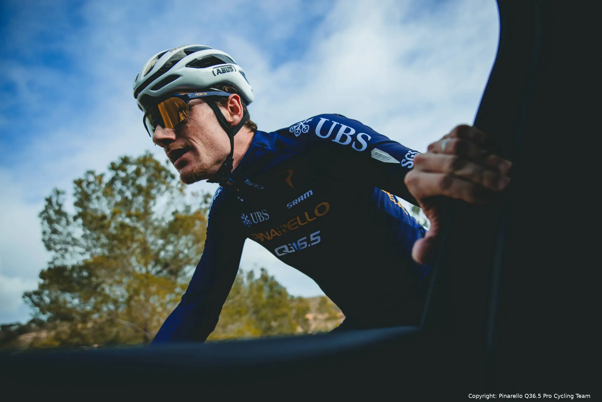 Sam Bennett trains in his Q36.5 jersey